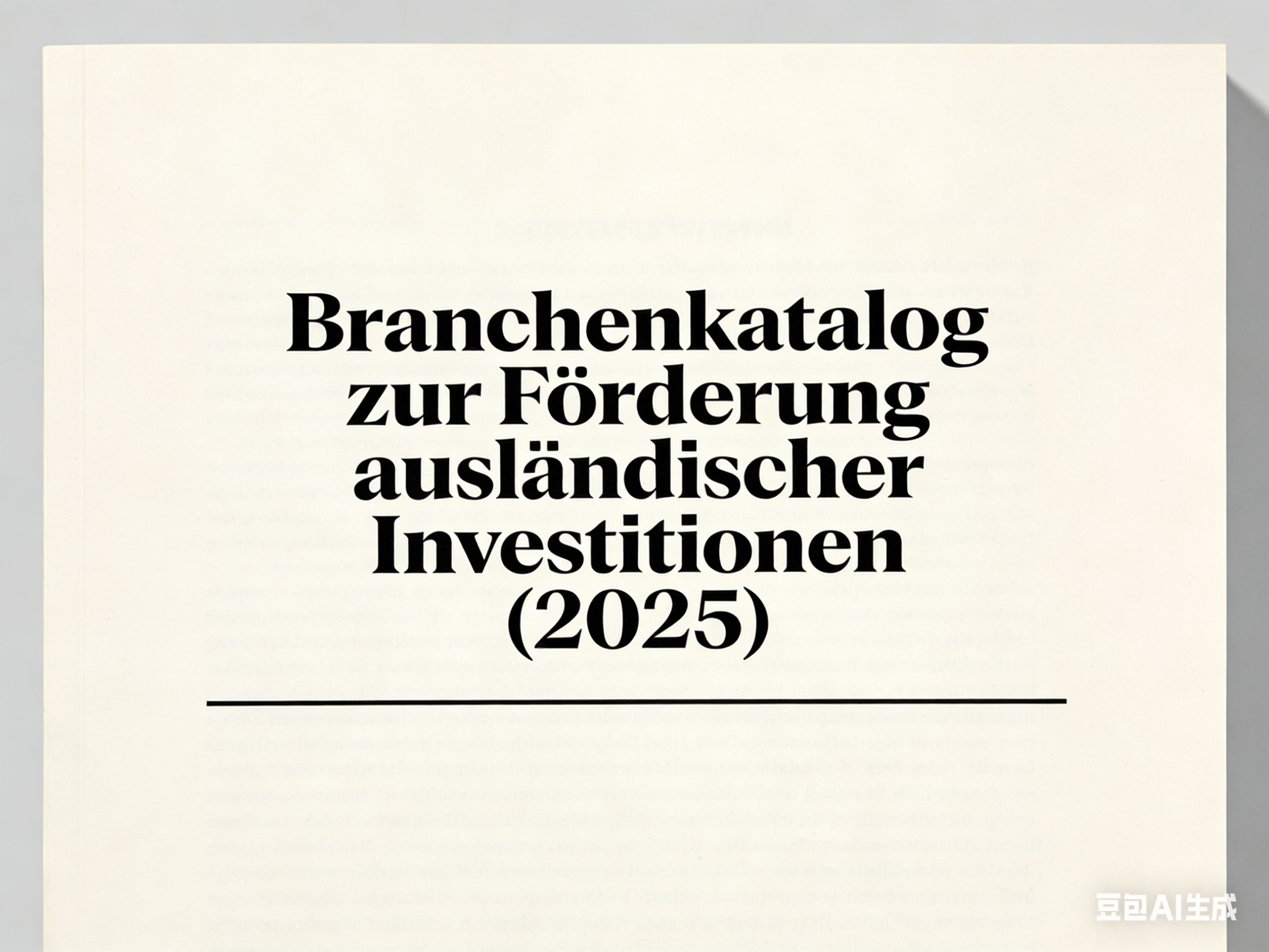 „Branchenkatalog zur Förderung ausländischer Investitionen (2025)“ veröffentlicht