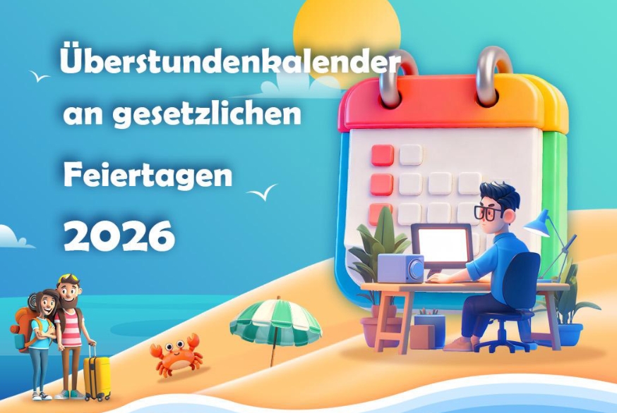Überstundenkalender an gesetzlichen Feiertagen 2026